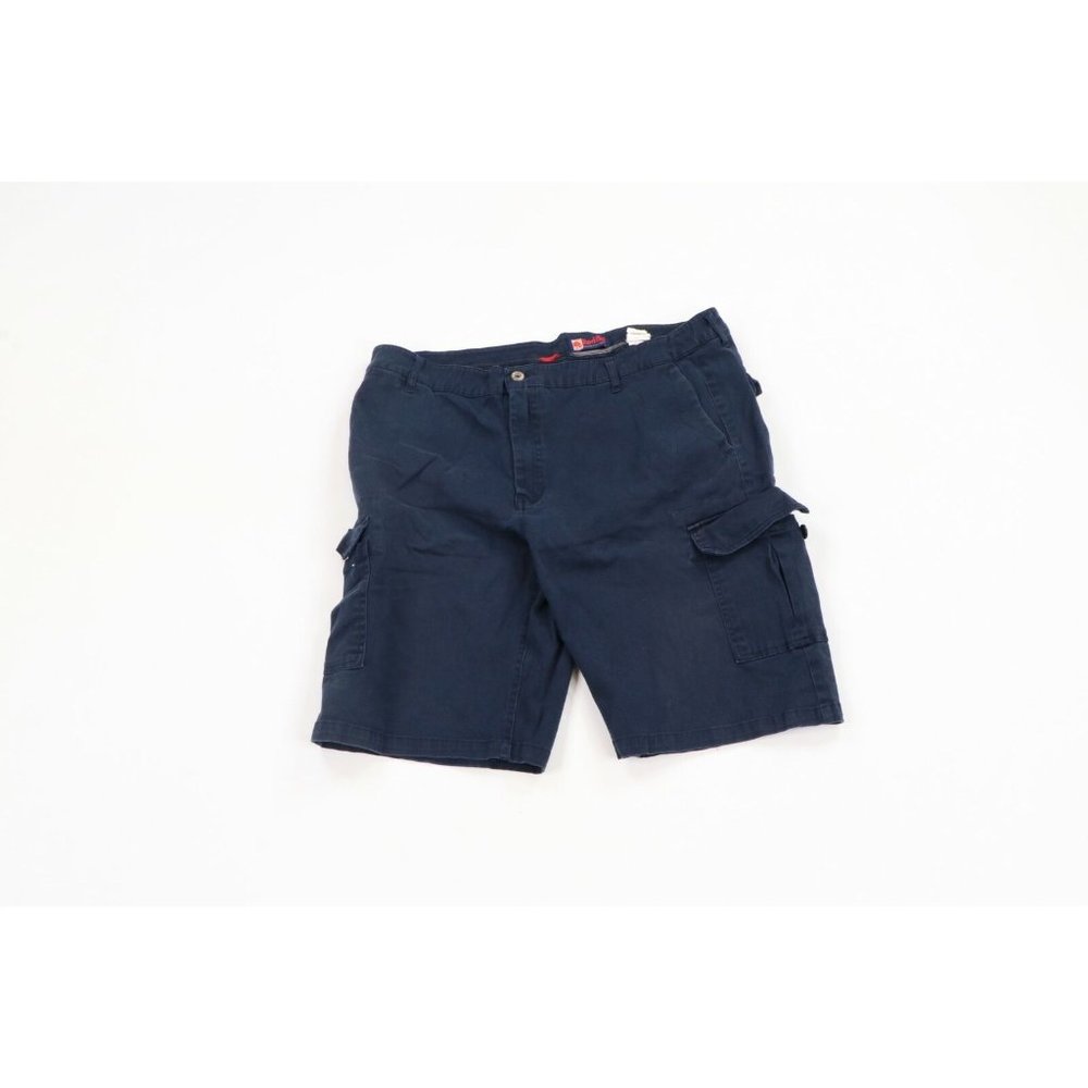 Vintage Red Bull Energy Drink Mens Size 40 Faded Spell Out Cargo Shorts Navy